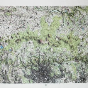 Carte IGN tissu enduit Chaîne des Puys