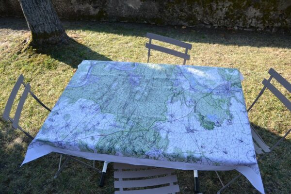 Carte IGN tissu enduit Forêt de Fontainebleau (150×110)