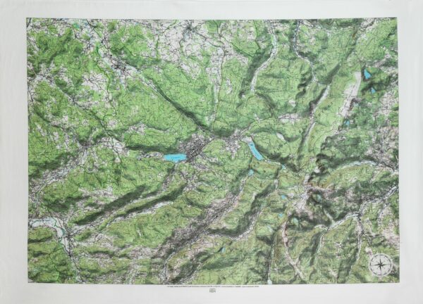 Carte IGN tissu enduit Les Vosges (150×110)