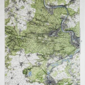 Carte IGN tissu enduit Forêt de Fontainebleau (150×110)