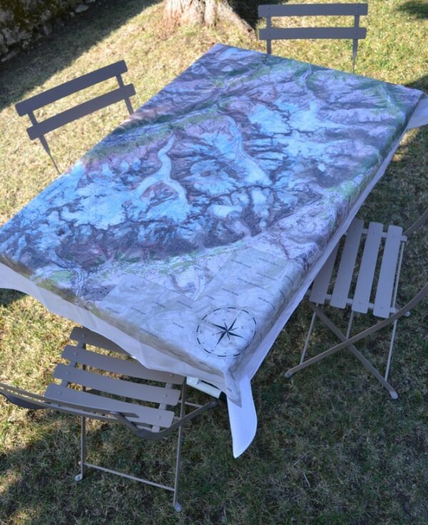 Carte IGN tissu enduit Mont Blanc (150×110)