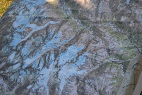 Carte IGN tissu enduit Mont Blanc (150×110)